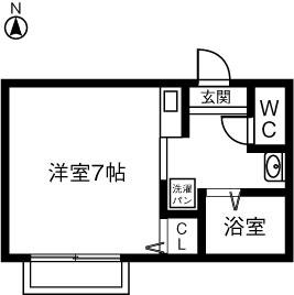イースト COURT 小池(ワンルーム/2階)の間取り写真