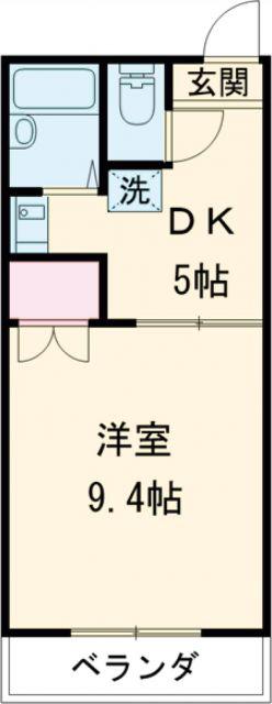 コーポサクセス(1DK/2階)の間取り写真