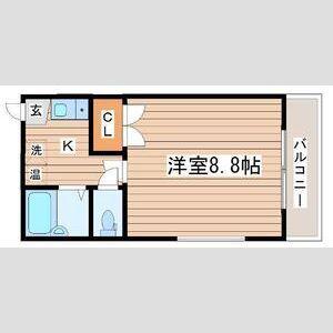 BRIO TERACCE 泉中央(1K/2階)の間取り写真