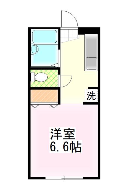 モンシャトーフジ(1K/1階)の間取り写真