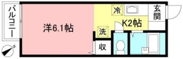 サンハイツA(1K/1階)の間取り写真