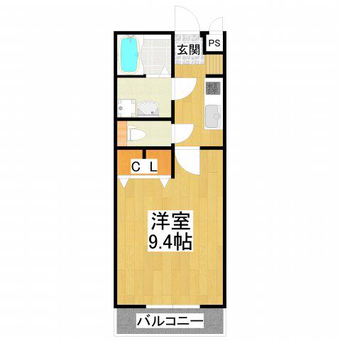 メゾンプロキオン(1K/2階)の間取り写真