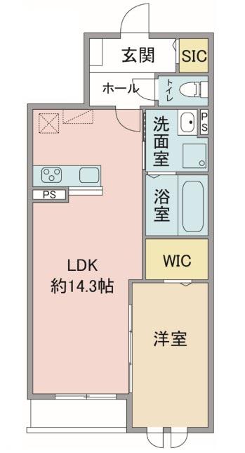 ユアメゾン メイプル(1LDK/1階)の間取り写真