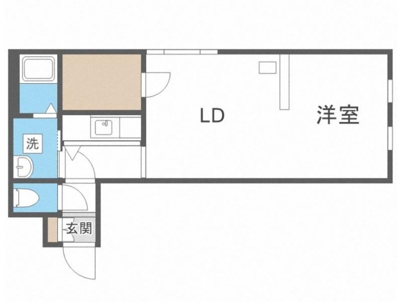 パナシェ宮の森(1LDK/4階)の間取り写真