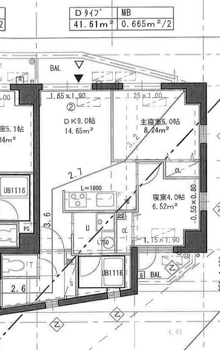 エストゥルース府中(2LDK/2階)の間取り写真