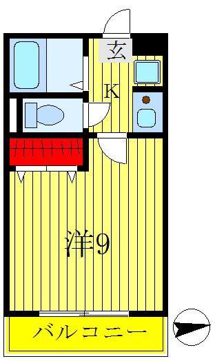 KIARAシティIII(1K/3階)の間取り写真