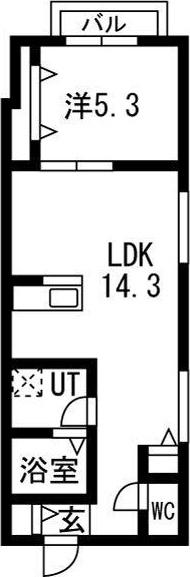 SEREINE NEFLIER(1LDK/2階)の間取り写真