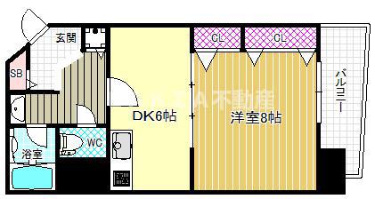 CHEZCLARA(1DK/2階)の間取り写真