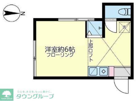 エルハイム鶴見(ワンルーム/2階)の間取り写真