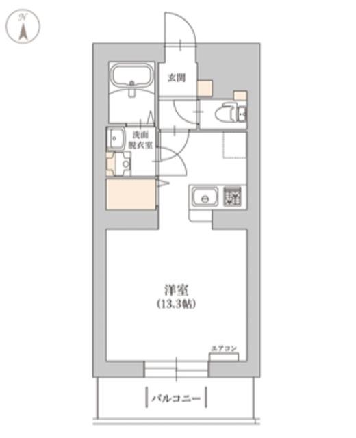 アラモファミリア杉崎町(ワンルーム/4階)の間取り写真