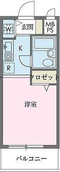 ウィンベルソロ国分寺1(ワンルーム/2階)の間取り写真