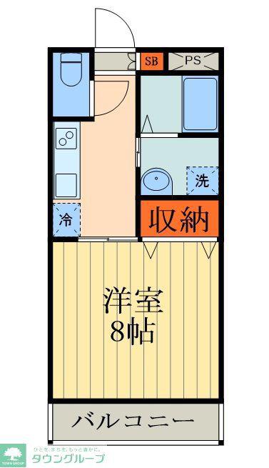 クレヨンハウス(1K/3階)の間取り写真