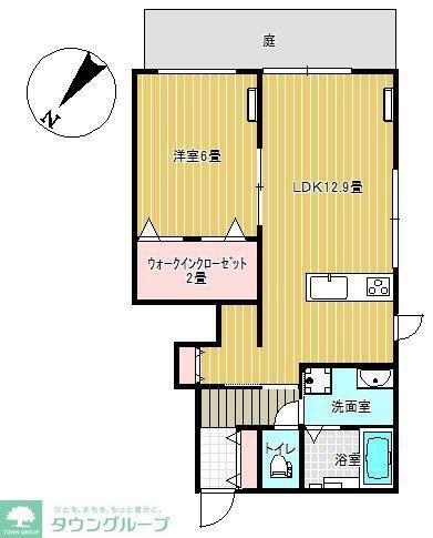 プランドール中町II(1LDK/1階)の間取り写真