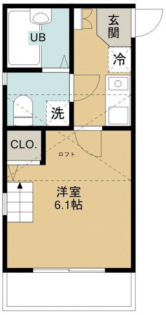 アメリカンリバティー所沢22(1K/1階)の間取り写真