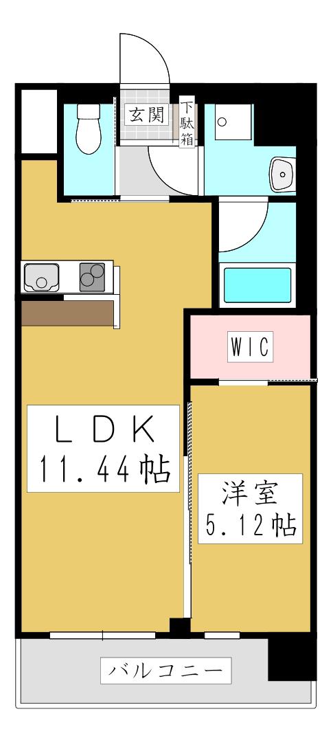 プレジオ川口ASIAN(1LDK/7階)の間取り写真
