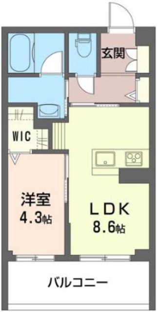 ラ・フェルミエ(1LDK/3階)の間取り写真