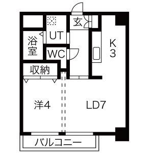 アデランテ(1LDK/2階)の間取り写真