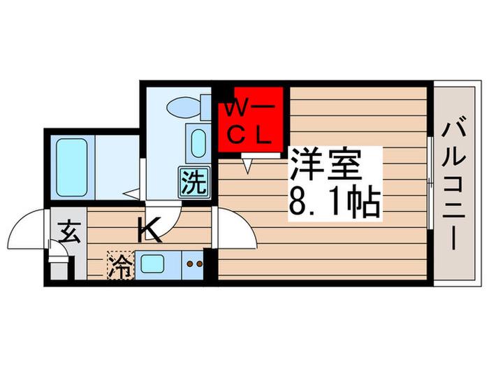 グレース新鎌ケ谷(1K/3階)の間取り写真