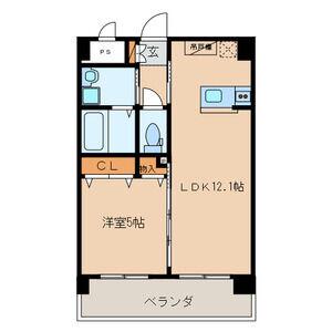 ISLAND博多駅南(1LDK/6階)の間取り写真