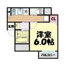 グランパシフィック大国町(1K/3階)の間取り写真