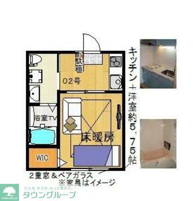 京急本線 生麦駅 徒歩3分 3階建 築15年(1K/2階)の間取り写真