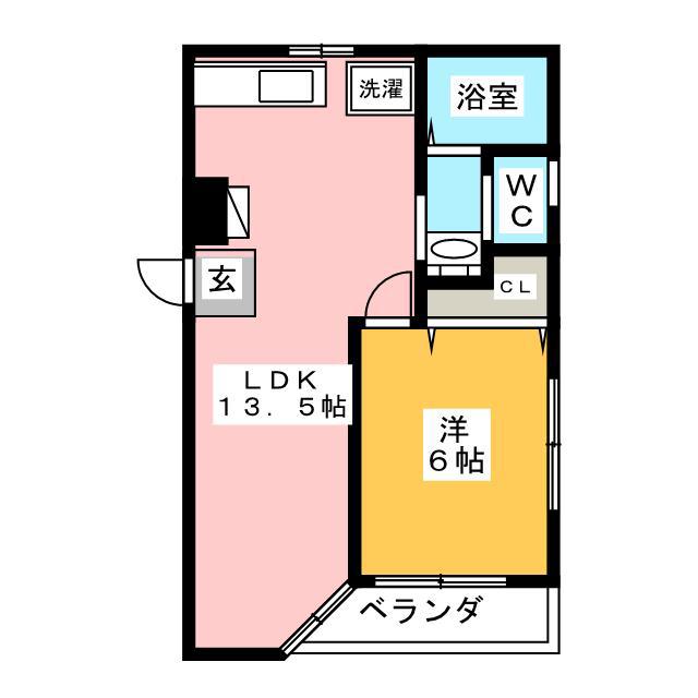 カネサカ第2関口マンション(1LDK/3階)の間取り写真