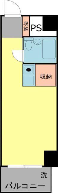フェリス西千葉(ワンルーム/1階)の間取り写真