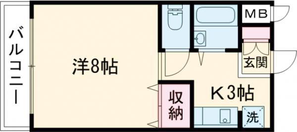 グレースメゾン本町(1K/3階)の間取り写真