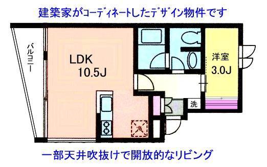 YD-COURTIIOHI(1LDK/2階)の間取り写真