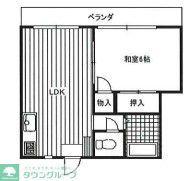 南台レジデンス(1LDK/3階)の間取り写真