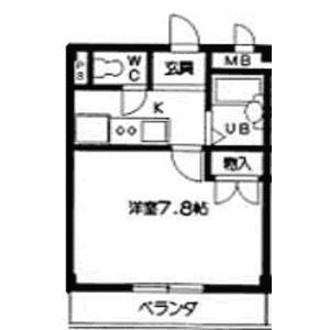 グリーンヒルズ山田8(1K/1階)の間取り写真