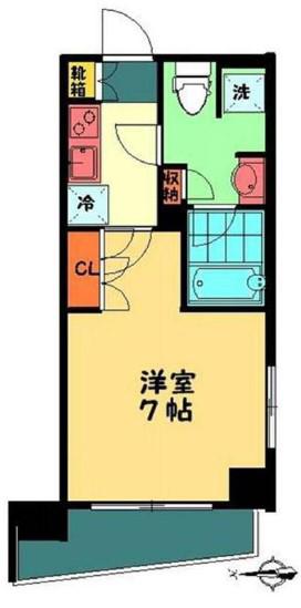 マルラニ南青山(1K/5階)の間取り写真