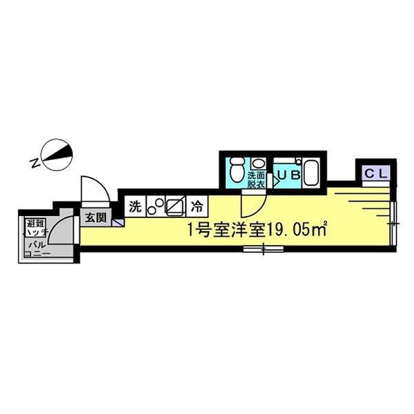 アージュドール門前仲町(ワンルーム/5階)の間取り写真