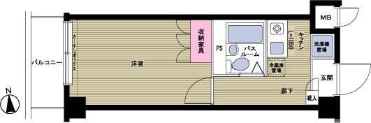 フェニックス桜上水(1K/4階)の間取り写真