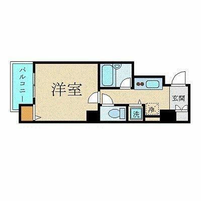 スカイコート銀座東壱番館(1K/8階)の間取り写真