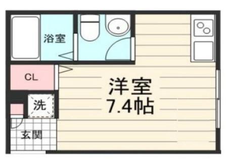 キャスティア東小岩(ワンルーム/2階)の間取り写真