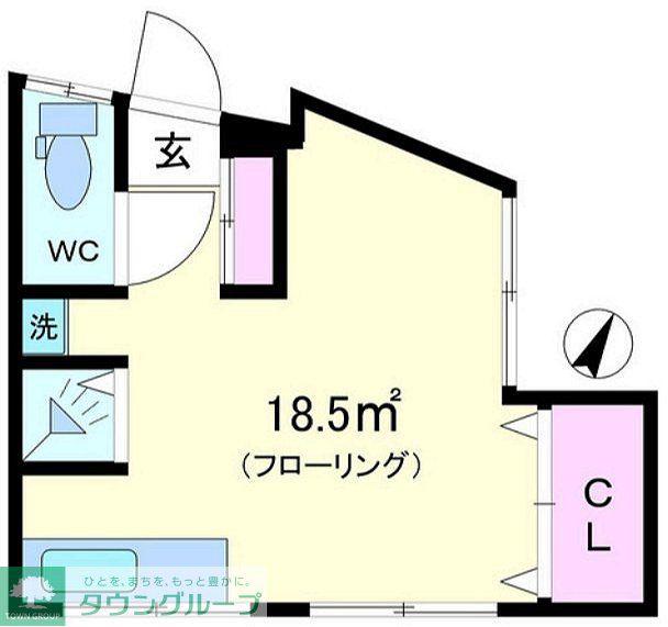 土肥アパート(ワンルーム/3階)の間取り写真