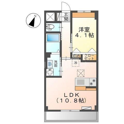 インペリアル・M(1LDK/2階)の間取り写真