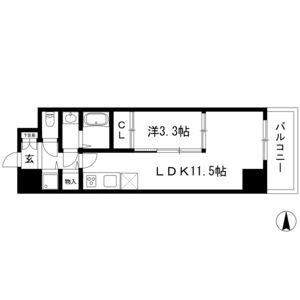 APHRODITE(1LDK/6階)の間取り写真