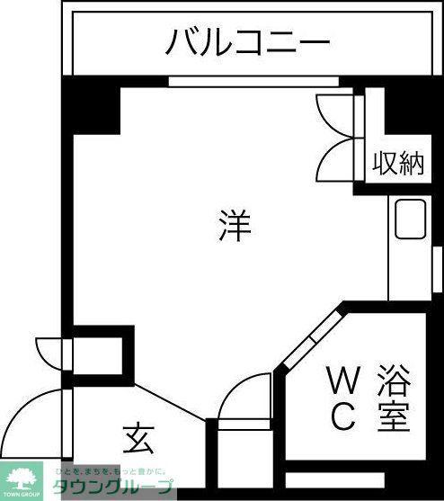 堀田朝日マンション(1K/3階)の間取り写真