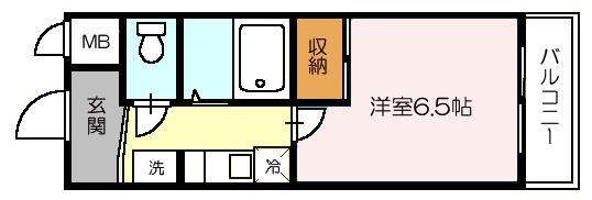 アントワープなかもず(1K/3階)の間取り写真