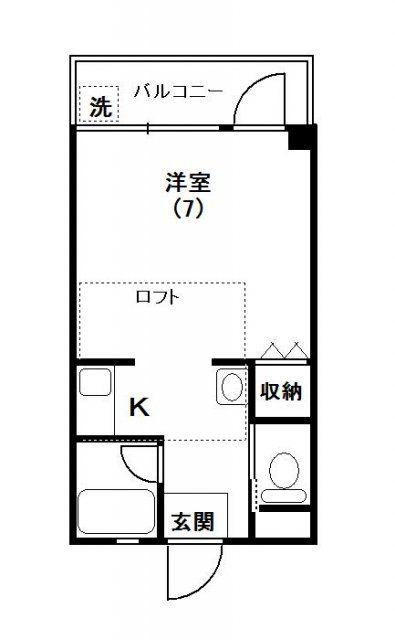 協和ビル(1K/4階)の間取り写真