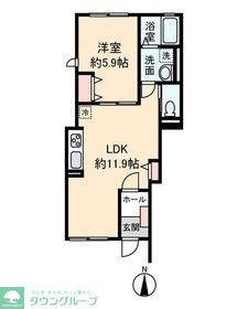 GOOD TIME(2LDK/2階)の間取り写真