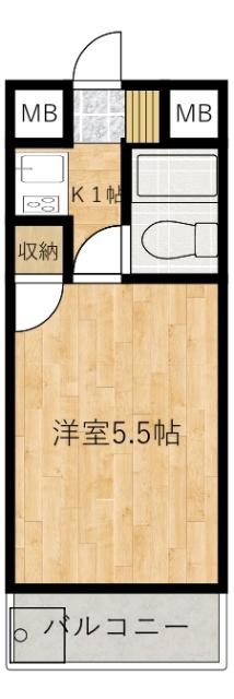 スタープラザ三筋(1K/3階)の間取り写真