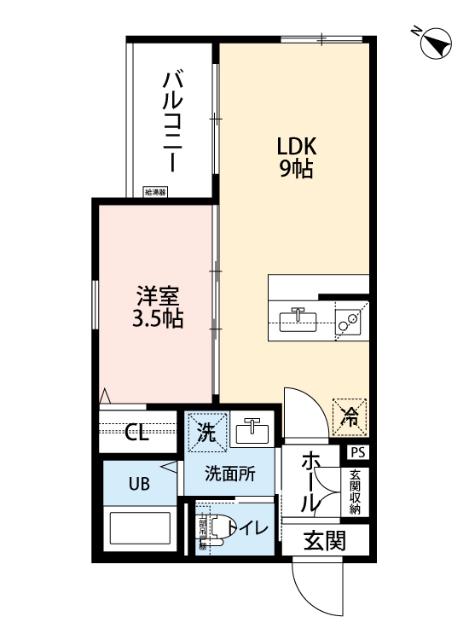 ROBOT HOME 滝井(1LDK/1階)の間取り写真