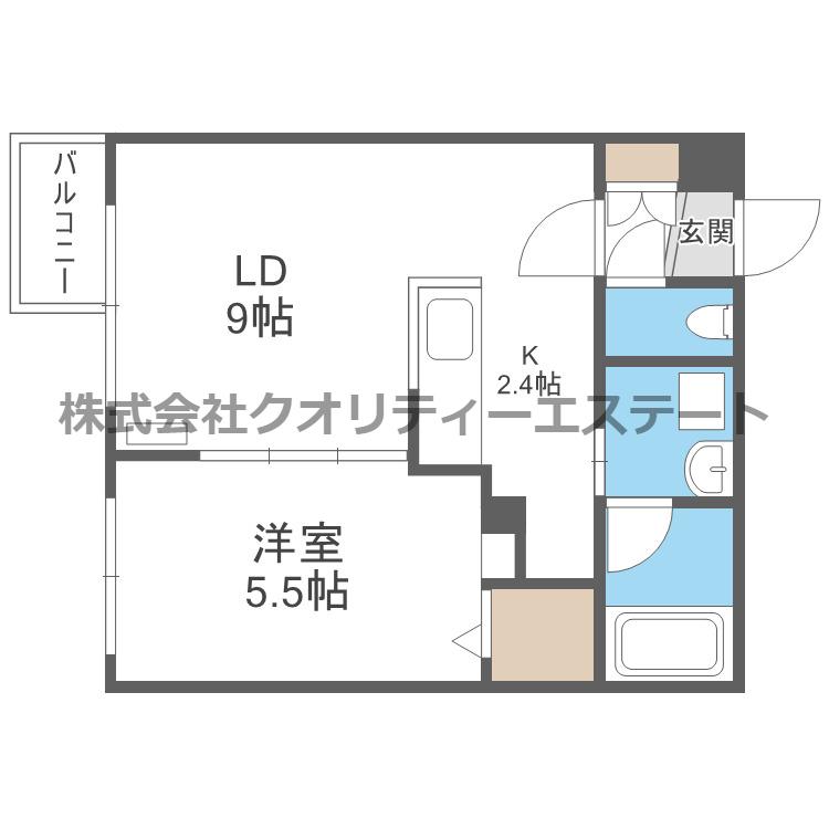 ガレット(1LDK/2階)の間取り写真
