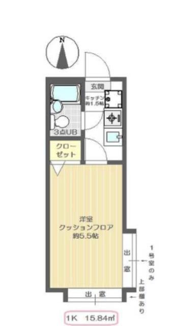 KYOWA西川口(1K/2階)の間取り写真