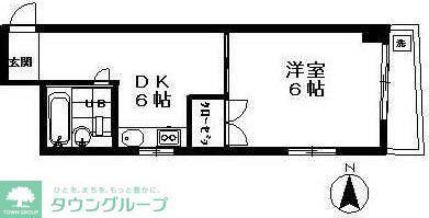 シティハイツ(1DK/1階)の間取り写真