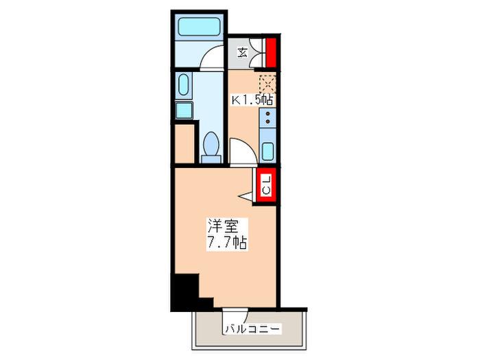 ライオンズフォーシア秋葉原イースト(1K/8階)の間取り写真