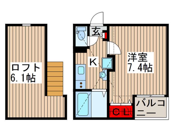 GRANQUAL南行徳(1K/3階)の間取り写真
